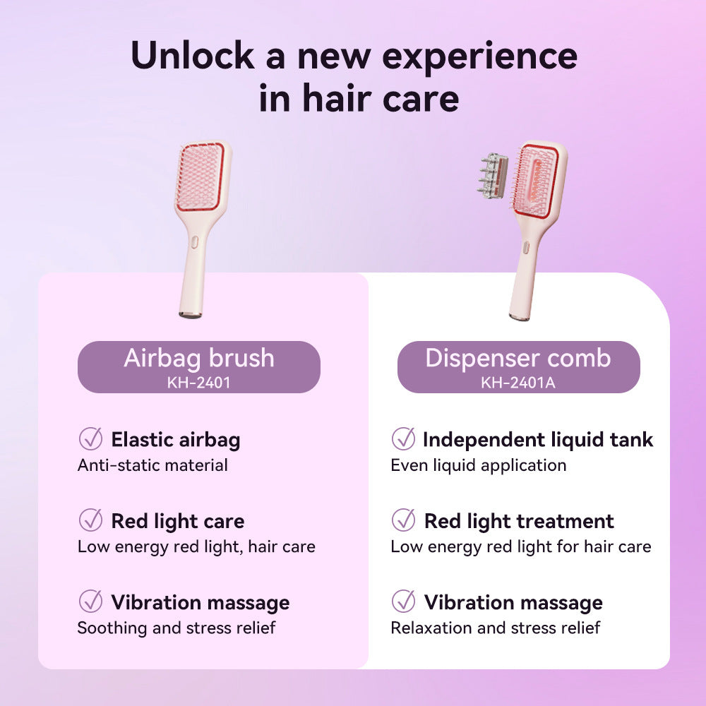 Laayla 3-in-1 Hair Brush – Red Light Care, Vibration Massage & Oil Dispenser